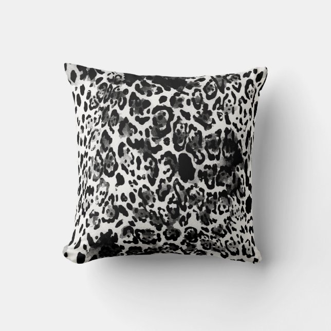 Cojín Decorativo Black & White leopard (Anverso)