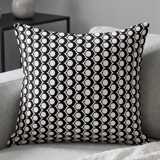 Cojín Decorativo Black White Modern Geometric Pattern  (Subido por el creador)
