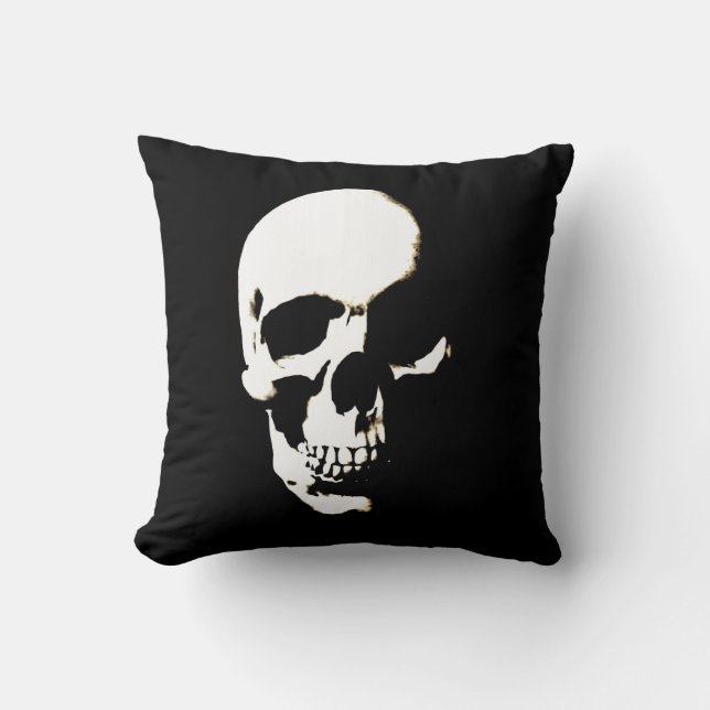Cojín Decorativo Black White Skull (Anverso)