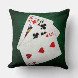 Cojín Decorativo Blackjack 21 punto - Rey, ocho, tres