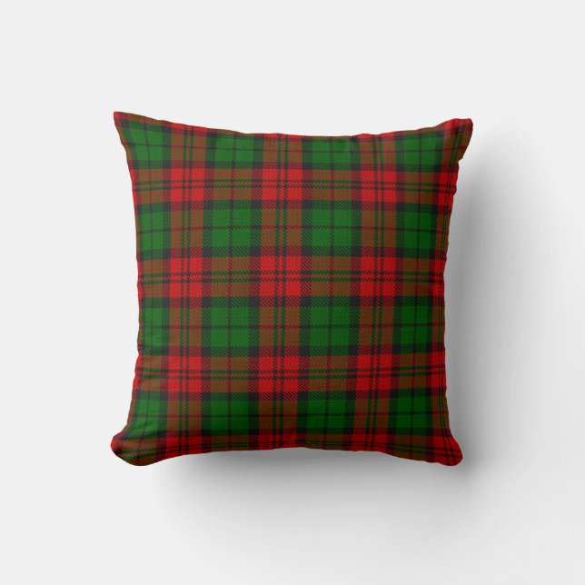 Cojín Decorativo Blackwatch Campbell Tartan Red Green Plate (Anverso)