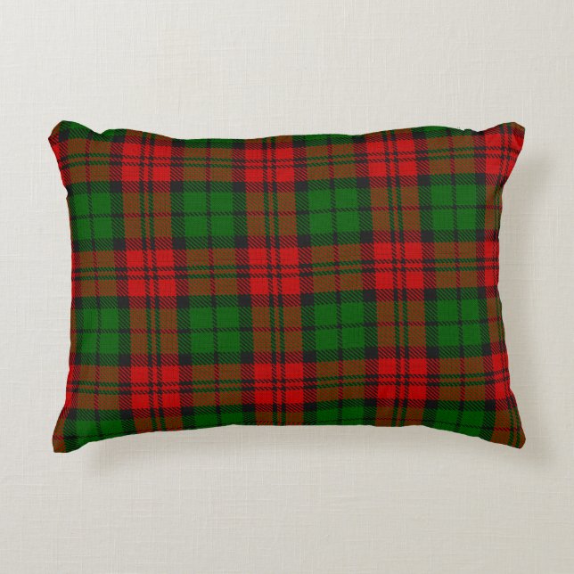 Cojín Decorativo Blackwatch Campbell Tartan Red Green Plate (Anverso)