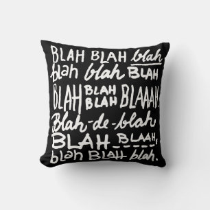 Cojín Decorativo Blah Blah Blah Oscuro