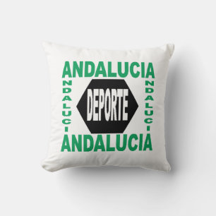 Cojín decorativo blanco ANDALUCIA DEPORTE