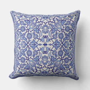 Cojín Decorativo Blanco azul Perwinkle