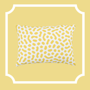 Cojín Decorativo Blanco con forma amarilla amarilla