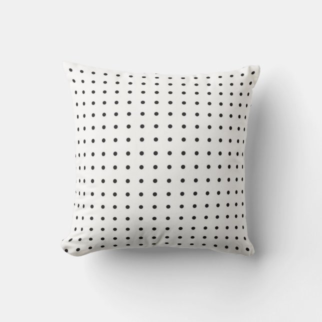Cojín Decorativo Blanco con los puntos negros (Anverso)