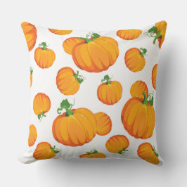 COJÍN DECORATIVO BLANCO CON NARANJA HALLOWEEN PUMPKINS