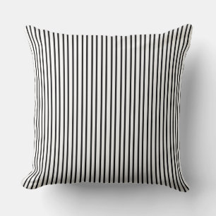 Cojín Decorativo blanco con rayas negras