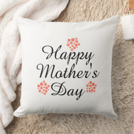 Cojín Decorativo blanco de melocotón floral moderno del día de la m