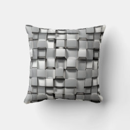 Cojín Decorativo Blanco del cubo metalizado
