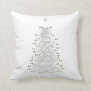 Cojín decorativo blanco del día de fiesta del