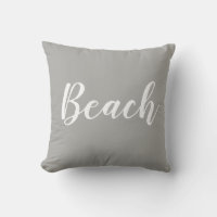 Cojín decorativo blanco gris de playa