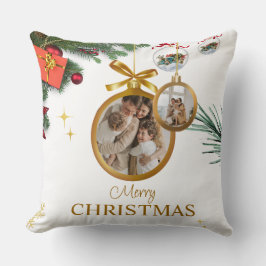Cojín decorativo blanco moderno de navidad 20"