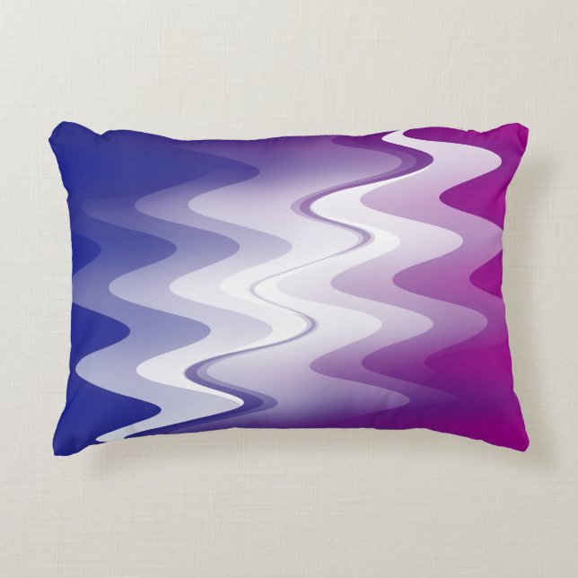 Cojín Decorativo Blanco morado azul (Anverso)