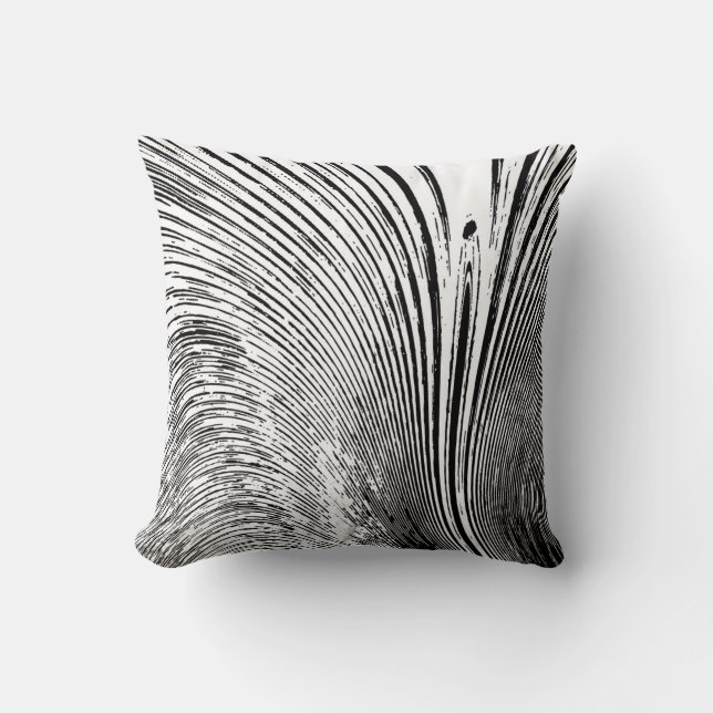 Cojín decorativo blanco negro (Anverso)