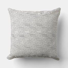Cojín decorativo blanco negro