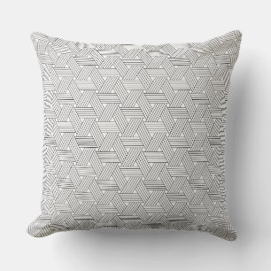 Cojín decorativo blanco negro