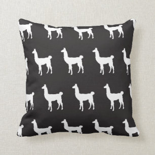 Cojín Decorativo Blanco negro de la llama