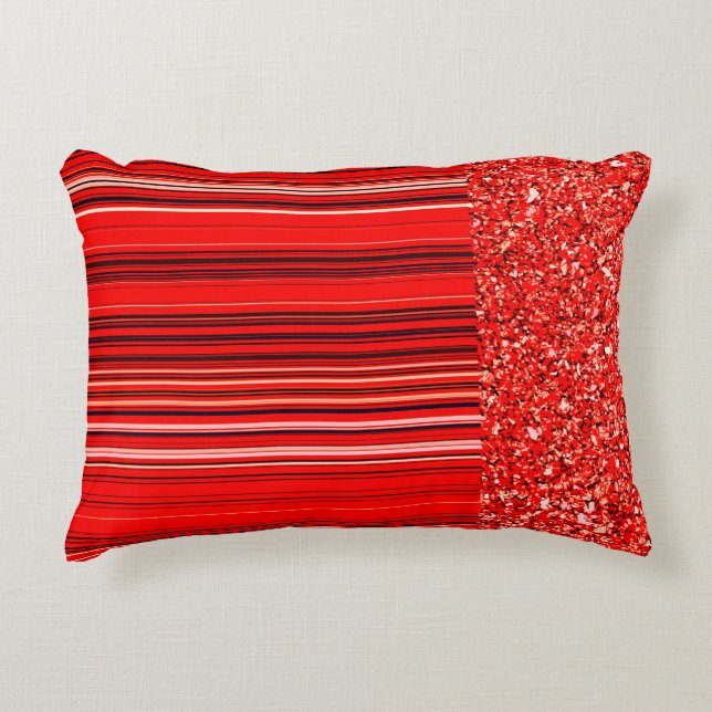 Cojín Decorativo Blanco negro rojo (Anverso)
