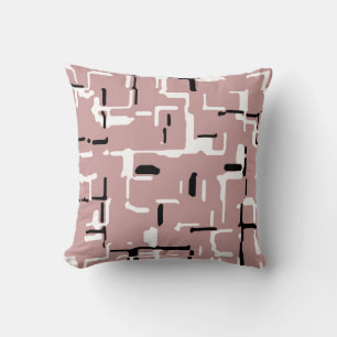 Cojín Decorativo Blanco negro rosado moderno