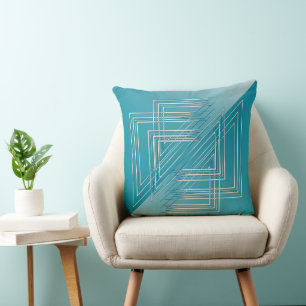 Cojín Decorativo Blanco opaco turquesa
