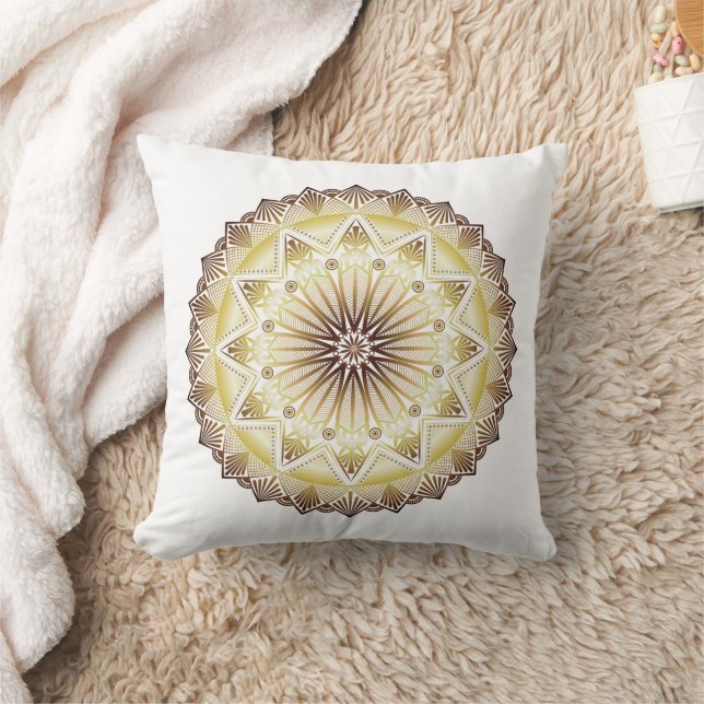 Cojín decorativo blanco Ramadan Mandala (Manta)