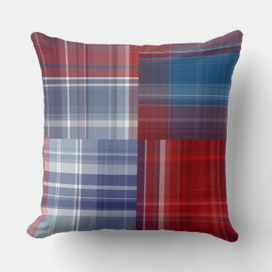 Cojín Decorativo Blanco Rojo y Azul