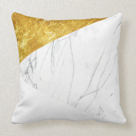 Cojín Decorativo Blanco y mármol del oro
