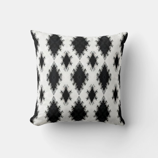 Cojín decorativo blanco y negro (Anverso)