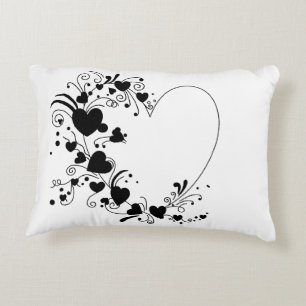 Cojín Decorativo Blanco y negro clásico
