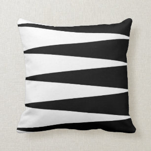 Cojín decorativo blanco y negro del bloque del