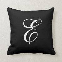 Cojín decorativo blanco y negro elegante del