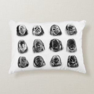 Cojín Decorativo Blanco y negro - Máscaras de miedo de Guay