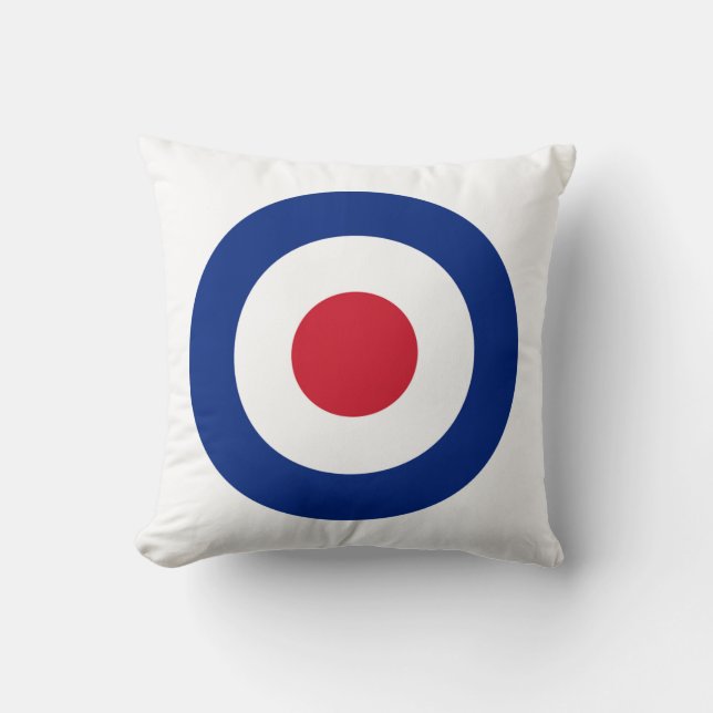 COJÍN DECORATIVO blanco y rojo azul MOD | Regalos  (Anverso)