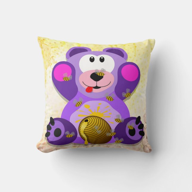 Cojín Decorativo Blauer Honig Bär (Anverso)