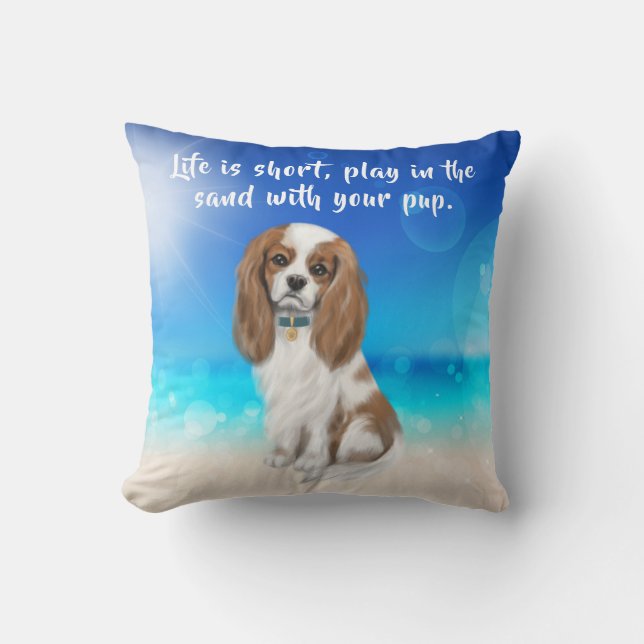 Cojín Decorativo Blenheim Cavalier King Charles Spaniel (Anverso)