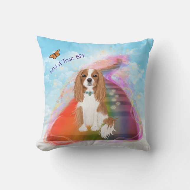 Cojín Decorativo Blenheim Cavalier Mascota Loss Gifts  (Anverso)