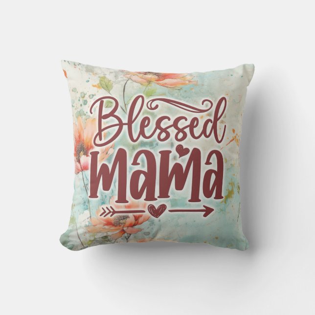 Cojín Decorativo Blessed Mama Garden Floral (Anverso)