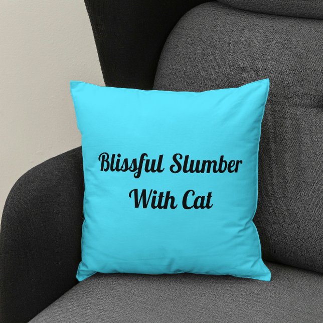 Cojín Decorativo Blísero Slumber Con Mascota Personalizado Cat Azul (Subido por el creador)
