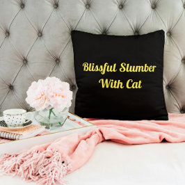 Cojín Decorativo Blísero Slumber Con Mascota Personalizado Gato Neg