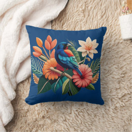 Cojín Decorativo Bliss tropical: Una Fusión Vibrante de la Flora