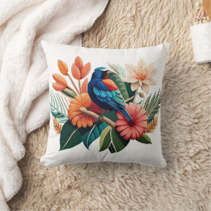 Cojín Decorativo Bliss tropical: Una Fusión Vibrante de la Flora