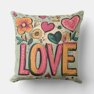 Cojín Decorativo Blogs de amor retro