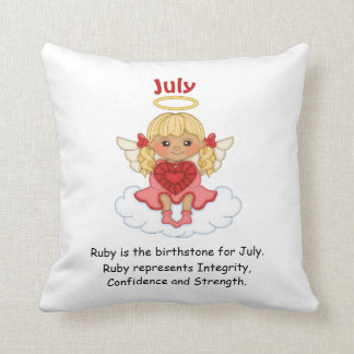 Cojín Decorativo Blonde del ángel de julio Birthstone