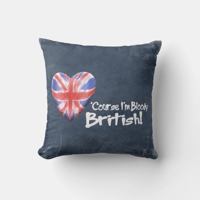 Cojín Decorativo Bloody Británicos (Anverso)