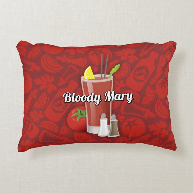 Cojín Decorativo Bloody Mary Cocktail (Anverso)