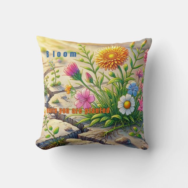 Cojín Decorativo Bloom Donde Se Plantan Flores (Anverso)
