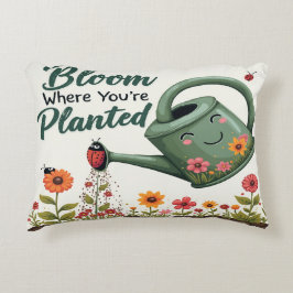 Cojín Decorativo Bloom Donde Te Plantan - Inspirador