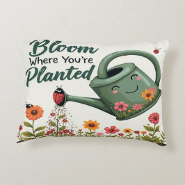 Cojín Decorativo Bloom Donde Te Plantan - Inspirador
